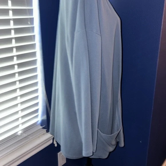 FINAL SALE Eileen Fisher Light Chambray Blue Waffle Blazer - Size XL - Picture 4 of 9